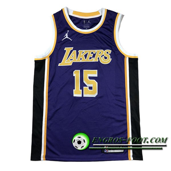 Maillot Los Angeles Lakers (REAVES #15) 2024/25 Pourpre/Noir/Jaune