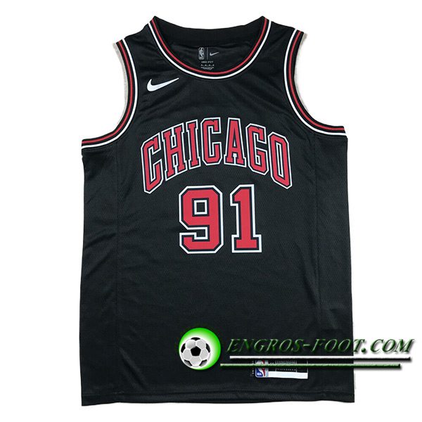 Maillot Chicago Bulls (ROOMAN #91) 2024/25 Noir/Rouge -02