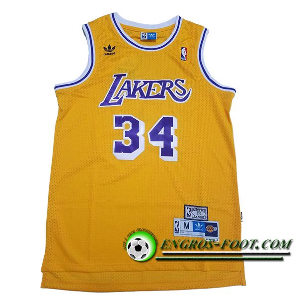 Maillot Los Angeles Lakers (O'NEAL #34) 2024/25 Jaune/Pourpre