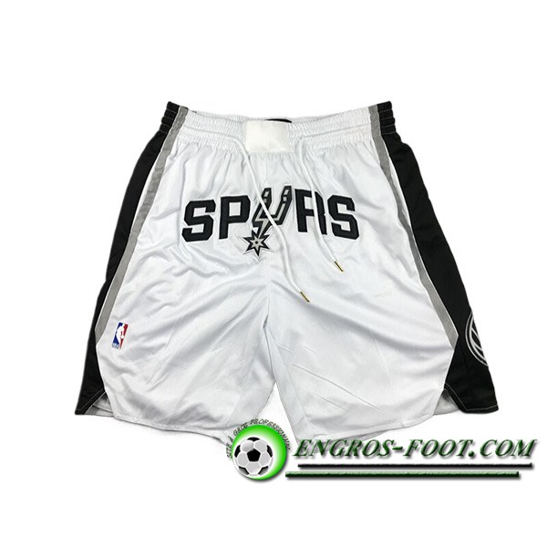 Shorts NBA San Antonio Spurs 2024/25 Blanc/Noir