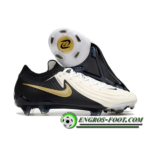 Nike Chaussures de Foot Phantom Luna Elite NU FG Noir/Blanc/Jaune -04