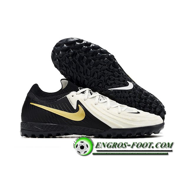 Nike Chaussures de Foot Phantom GX II Elite TF Noir/Blanc/Jaune