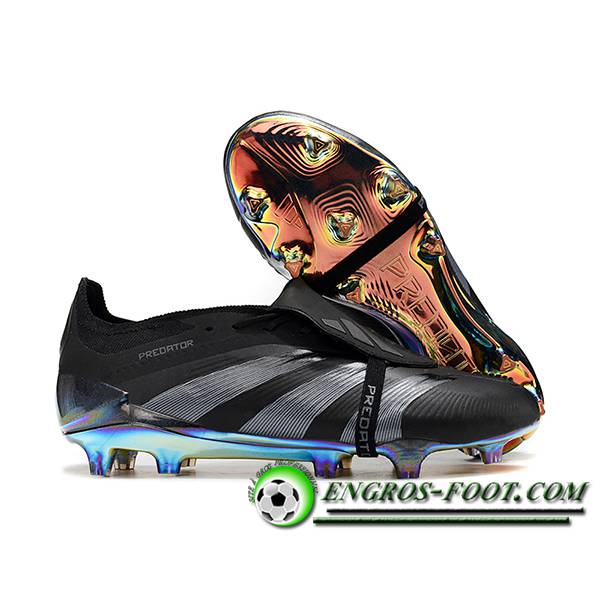 Adidas Chaussures de Foot Predator Elite Tongue FG Noir/Gris