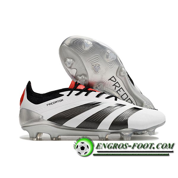 Adidas Chaussures de Foot Predator Elite FG Blanc/Noir