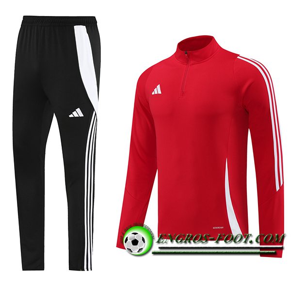 Ensemble Survetement de Foot Adidas Rouge/Blanc 2024/2025