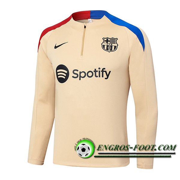 Sweatshirt Training FC Barcelone Beige/Bleu/Rouge 2024/2025