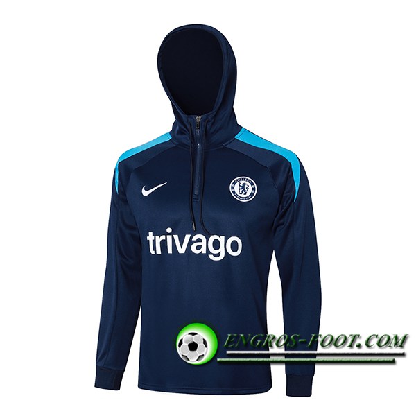 Sweatshirt Training Capuche FC Chelsea Bleu 2024/2025