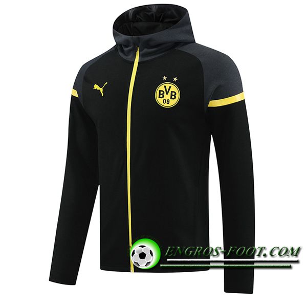 Veste A Capuche Dortmund Noir/Jaune 2024/2025