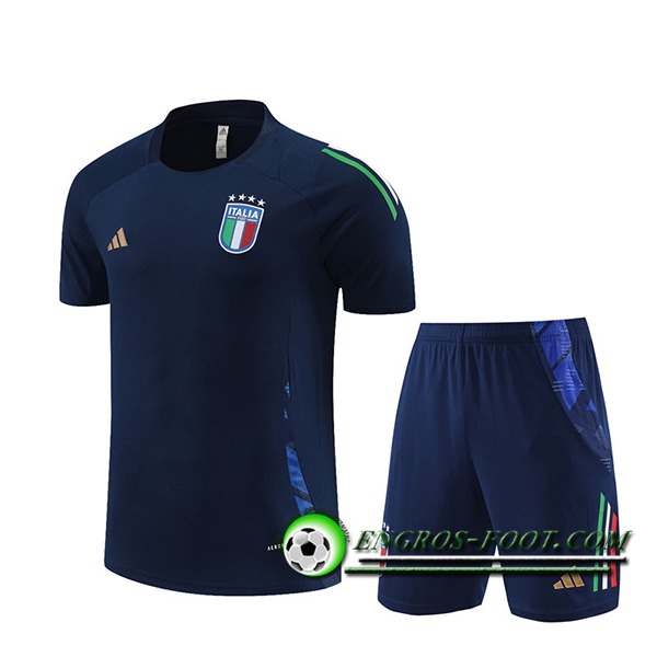 Ensemble Training T-Shirts + Shorts Italie Bleu 2024/2025