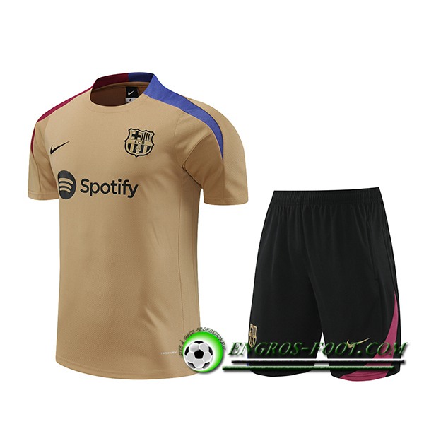 Ensemble Training T-Shirts + Shorts FC Barcelone Brun 2024/2025