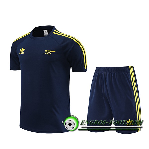 Ensemble Training T-Shirts + Shorts Arsenal Bleu Foncé 2024/2025