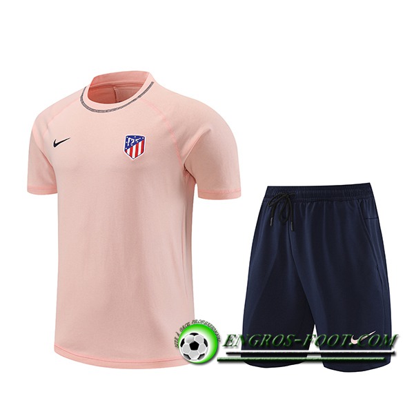 Ensemble Training T-Shirts + Shorts Atletico Madrid Rose 2024/2025