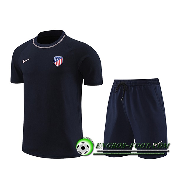 Ensemble Training T-Shirts + Shorts Atletico Madrid Noir 2024/2025