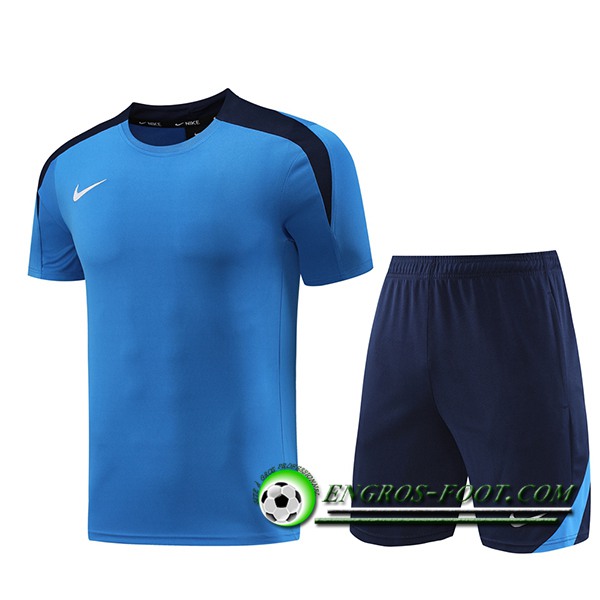 Ensemble Training T-Shirts + Shorts Nike Bleu 2024/2025 -02