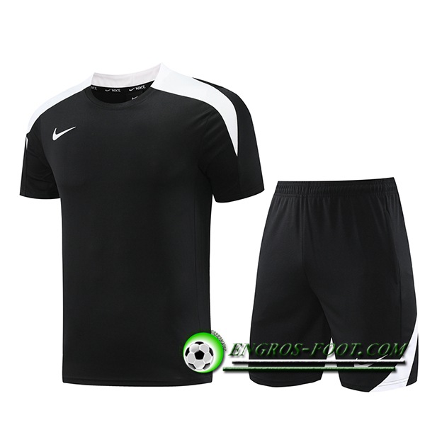 Ensemble Training T-Shirts + Shorts Nike Noir/Blanc 2024/2025