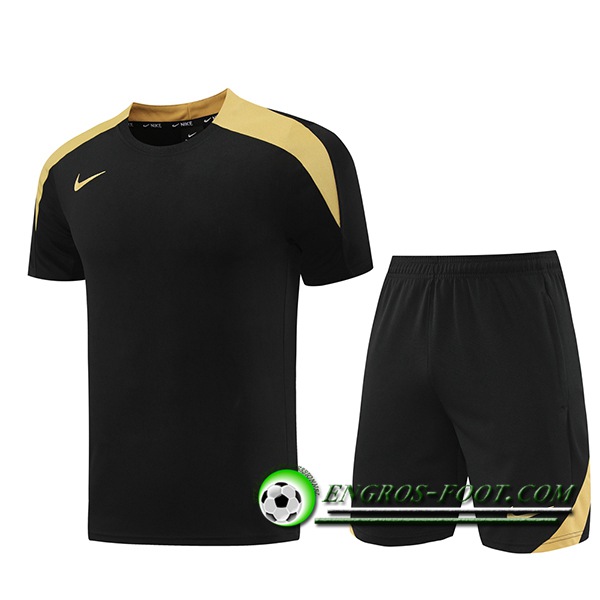 Ensemble Training T-Shirts + Shorts Nike Noir/Jaune 2024/2025