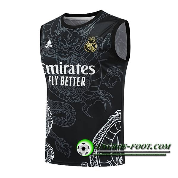 Training Debardeur Real Madrid Noir/Gris/Blanc 2024/2025