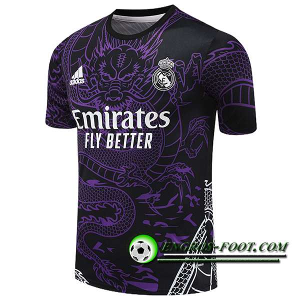 Training T-Shirts Real Madrid Pourpre/Noir 2024/2025