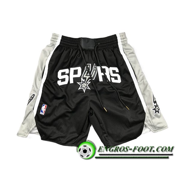 Shorts NBA San Antonio Spurs 2024/25 Noir/Gris/Blanc