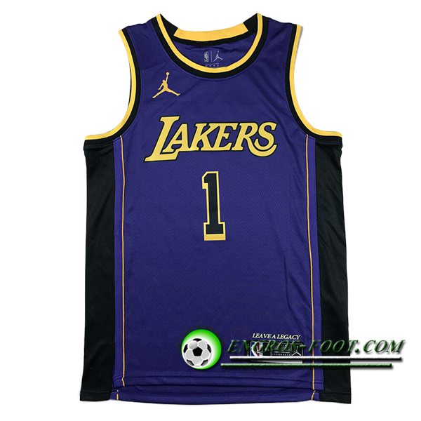 Maillot Los Angeles Lakers (RUSSELL #1) 2024/25 Pourpre/Noir/Jaune -02