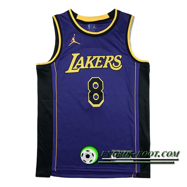 Maillot Los Angeles Lakers (BRYANT #8) 2024/25 Pourpre/Noir/Jaune -02