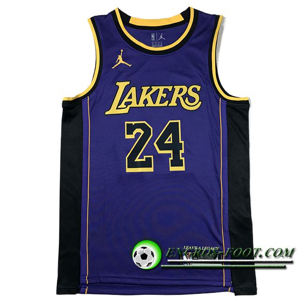 Maillot Los Angeles Lakers (BRYANT #24) 2024/25 Pourpre/Noir/Jaune -02