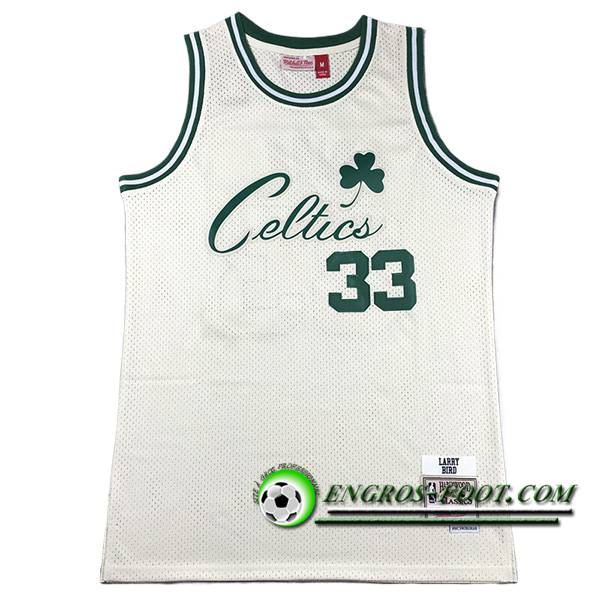 Maillot Boston Celtics (BIRD #33) 2024/25 Blanc/Vert -02