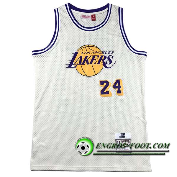 Maillot Los Angeles Lakers (BRYANT #24) 2024/25 Blanc/Jaune/Pourpre
