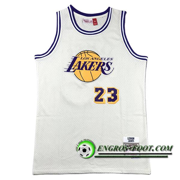 Maillot Los Angeles Lakers (JAMES #23) 2024/25 Blanc/Jaune/Pourpre