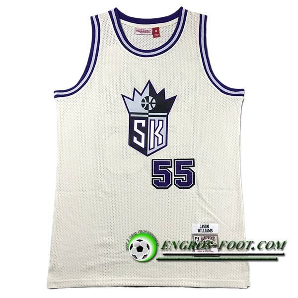 Maillot Sacramento Kings (WILLIAMS #55) 2024/25 Blanc/Pourpre
