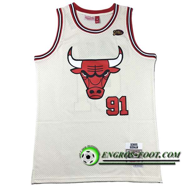 Maillot Chicago Bulls (RODMAN #91) 2024/25 Blanc/Rouge