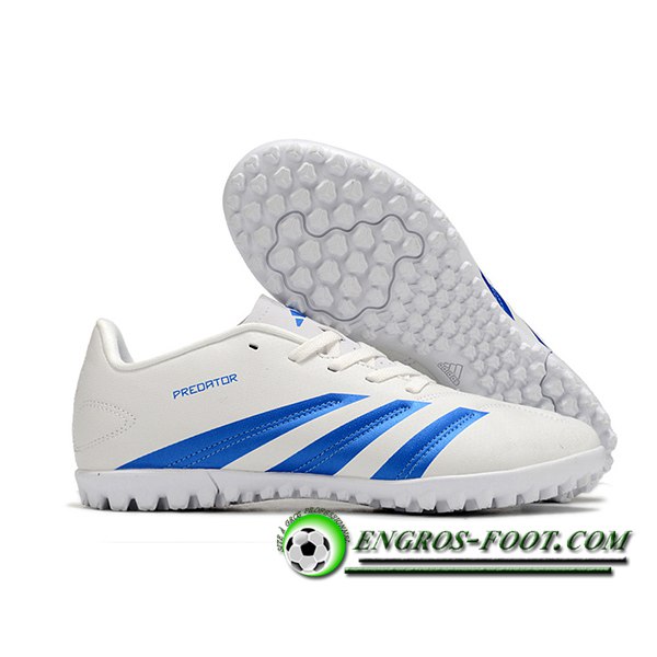 Adidas Chaussures de Foot Predator Club TF Blanc/Bleu -02