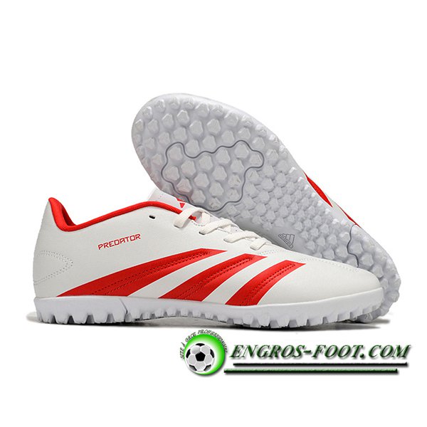 Adidas Chaussures de Foot Predator Club TF Blanc/Rouge