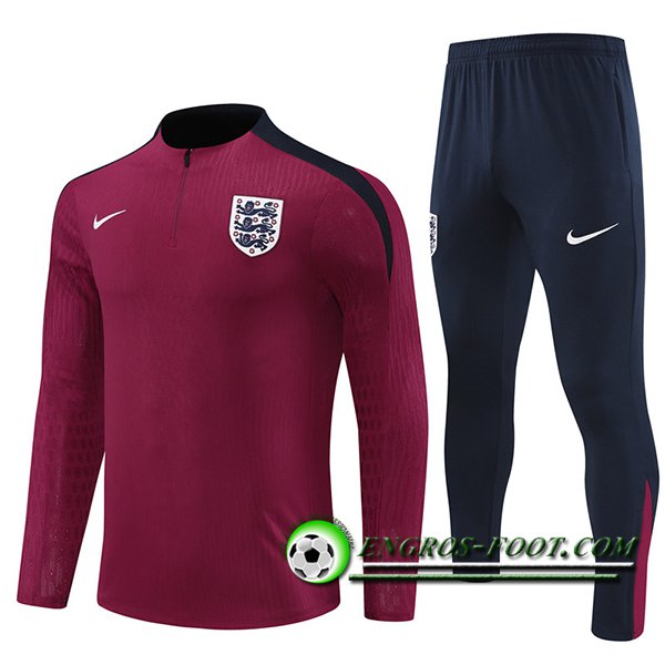 Ensemble Survetement de Foot Angleterre Pourpre/Bleu 2024/2025