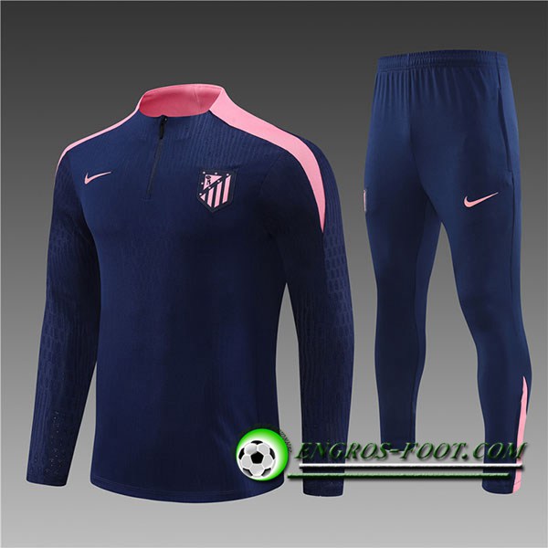 Ensemble Survetement de Foot Atletico Madrid Enfant Bleu Marine 2024/2025