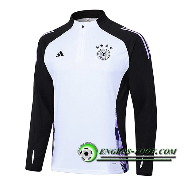 Sweatshirt Training Allemagne Blanc/Noir/Pourpre 2024/2025