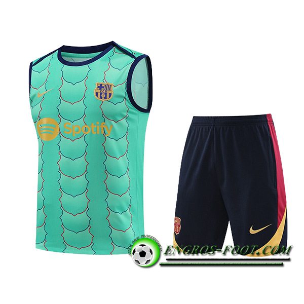 Ensemble Training Debardeur FC Barcelone Vert 2024/2025