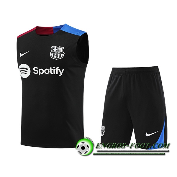 Ensemble Training Debardeur FC Barcelone Noir/Bleu/Rouge 2024/2025