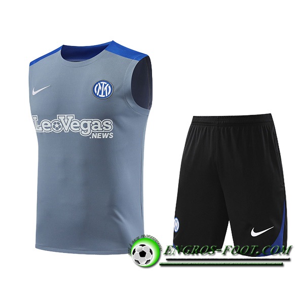 Ensemble Training Debardeur Inter Milan Gris/Bleu 2024/2025