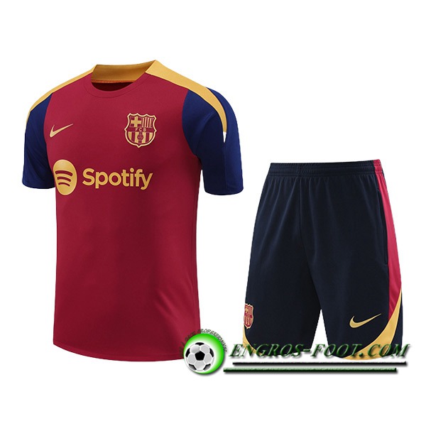 Ensemble Training T-Shirts FC Barcelone Rouge/Jaune/Bleu 2024/2025