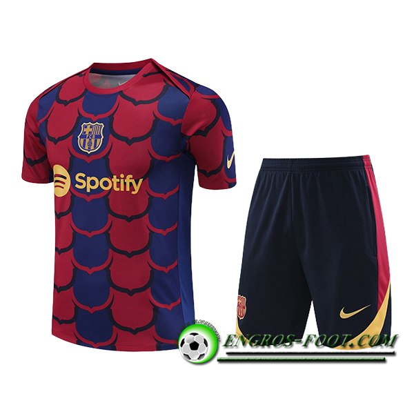 Ensemble Training T-Shirts FC Barcelone Bleu/Rouge 2024/2025