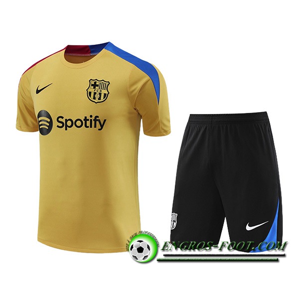 Ensemble Training T-Shirts FC Barcelone Jaune/Bleu/Rouge 2024/2025