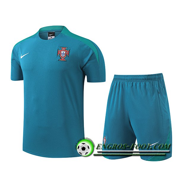 Ensemble Training T-Shirts Portugal Bleu 2024/2025