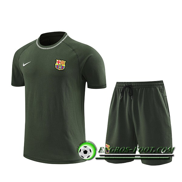 Ensemble Training T-Shirts FC Barcelone Vert 2024/2025 -02