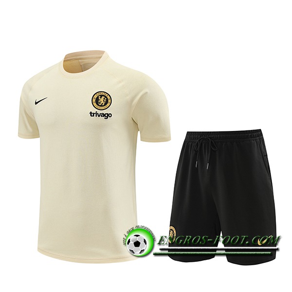 Ensemble Training T-Shirts FC Chelsea Beige 2024/2025