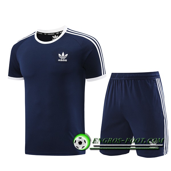 Ensemble Training T-Shirts Adidas Bleu Foncé 2024/2025