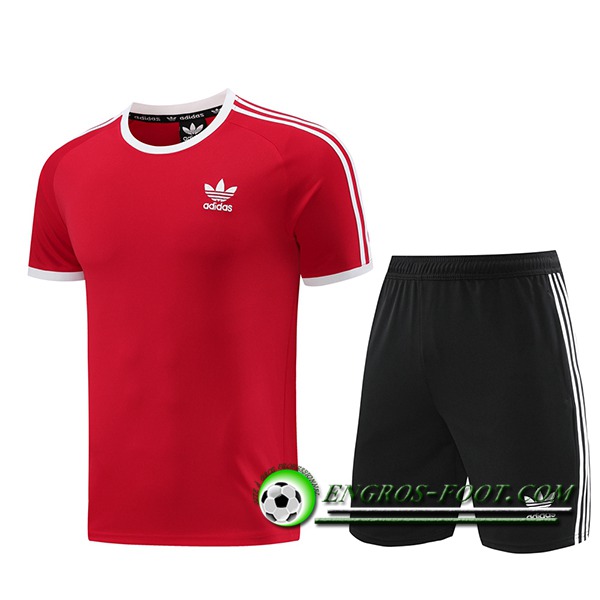 Ensemble Training T-Shirts Adidas Rouge 2024/2025