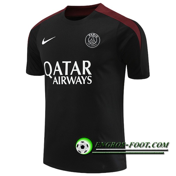 Training T-Shirts PSG Noir/Rouge 2024/2025