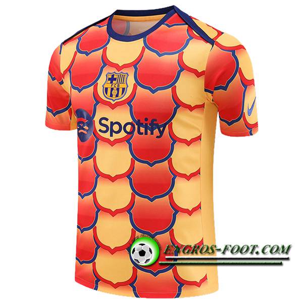 Training T-Shirts FC Barcelone Orange/Rouge 2024/2025