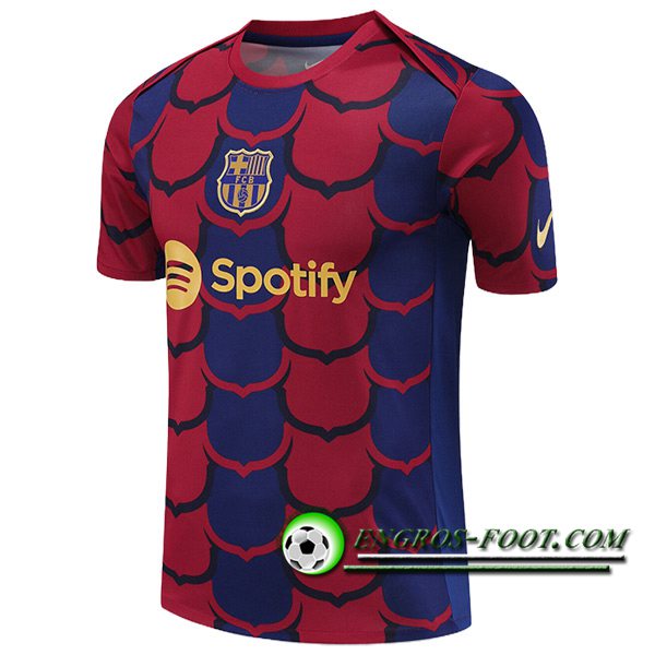 Training T-Shirts FC Barcelone Bleu/Rouge 2024/2025 -02